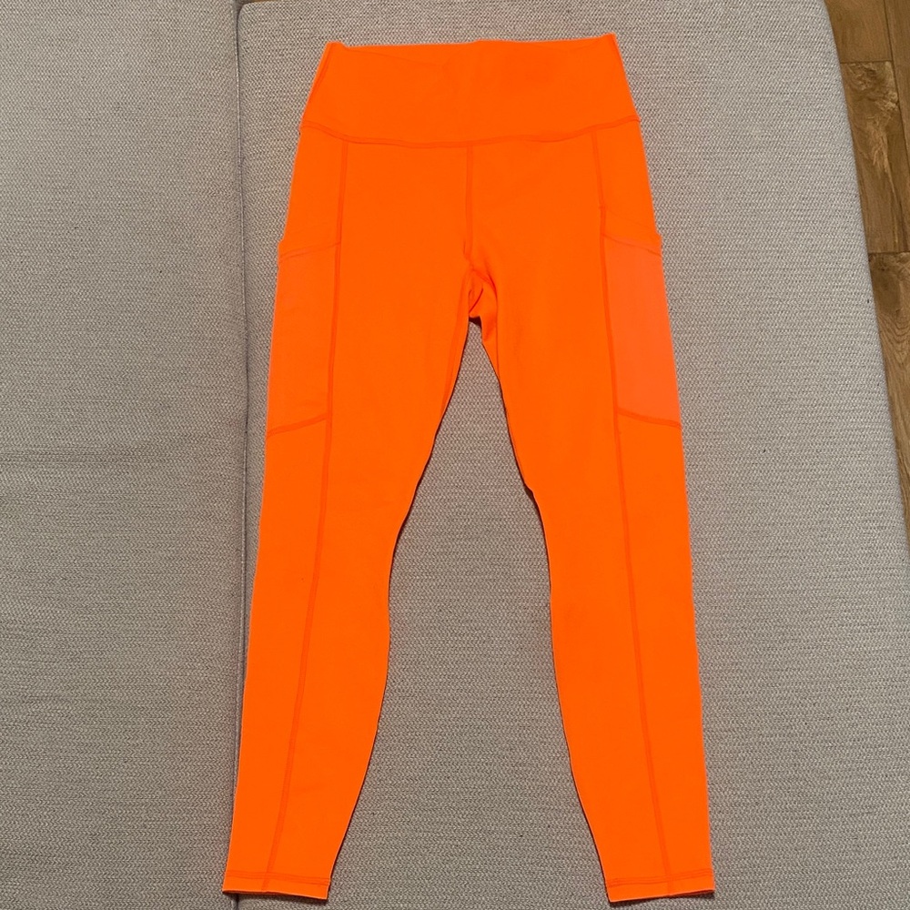 Bright Orange High-Waisted Leggings